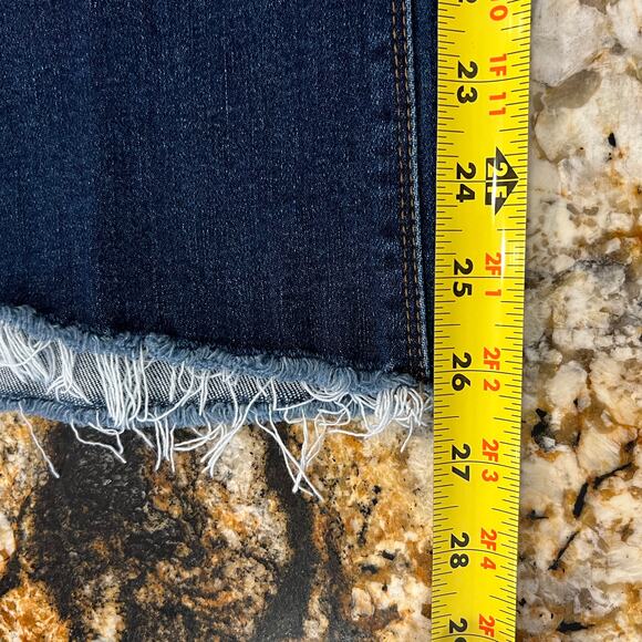 Vervet Blue Step Kick Raw Hem Flare Cropped Jeans - SIZE 27 - Picture 11 of 12